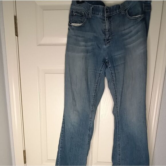 Tommy Hilfiger 14R Full Length Blue Denim Zipper Pockets Women's Jeans - Picture 3 of 11